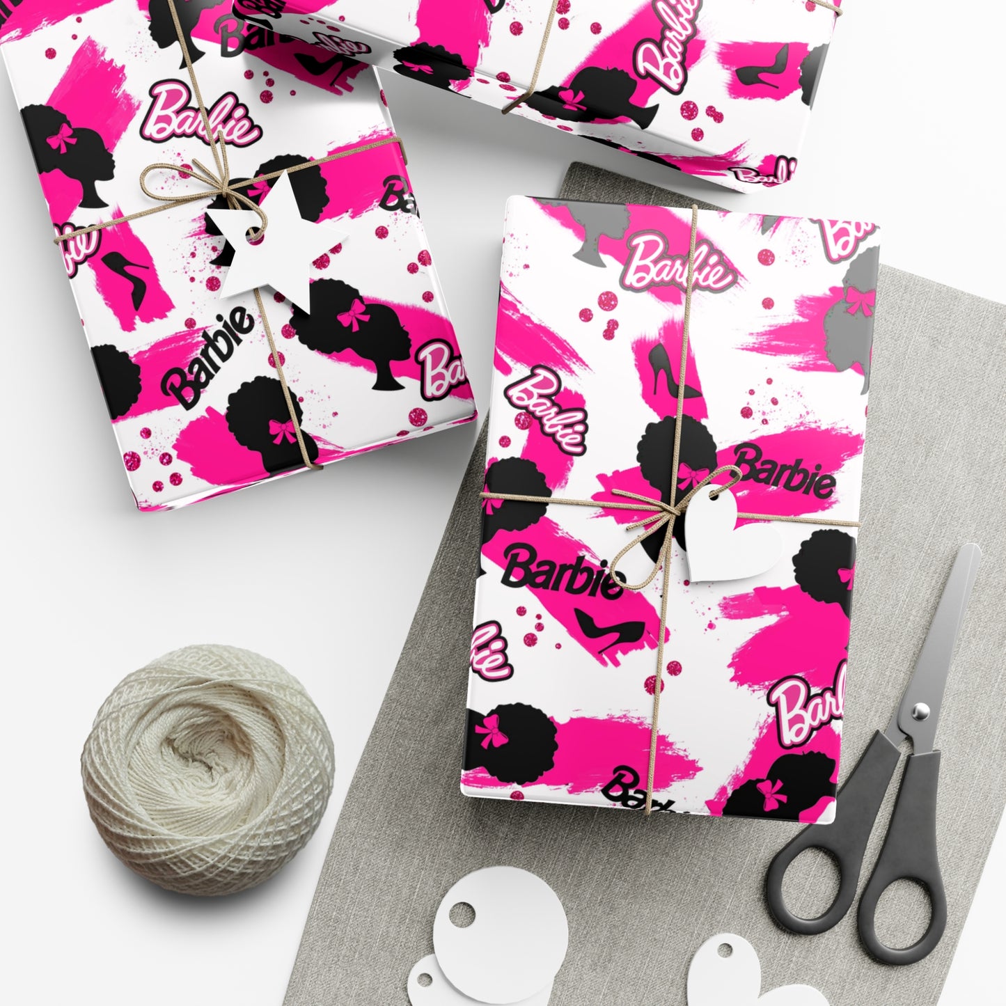 Black Barb Gift Wrap Papers