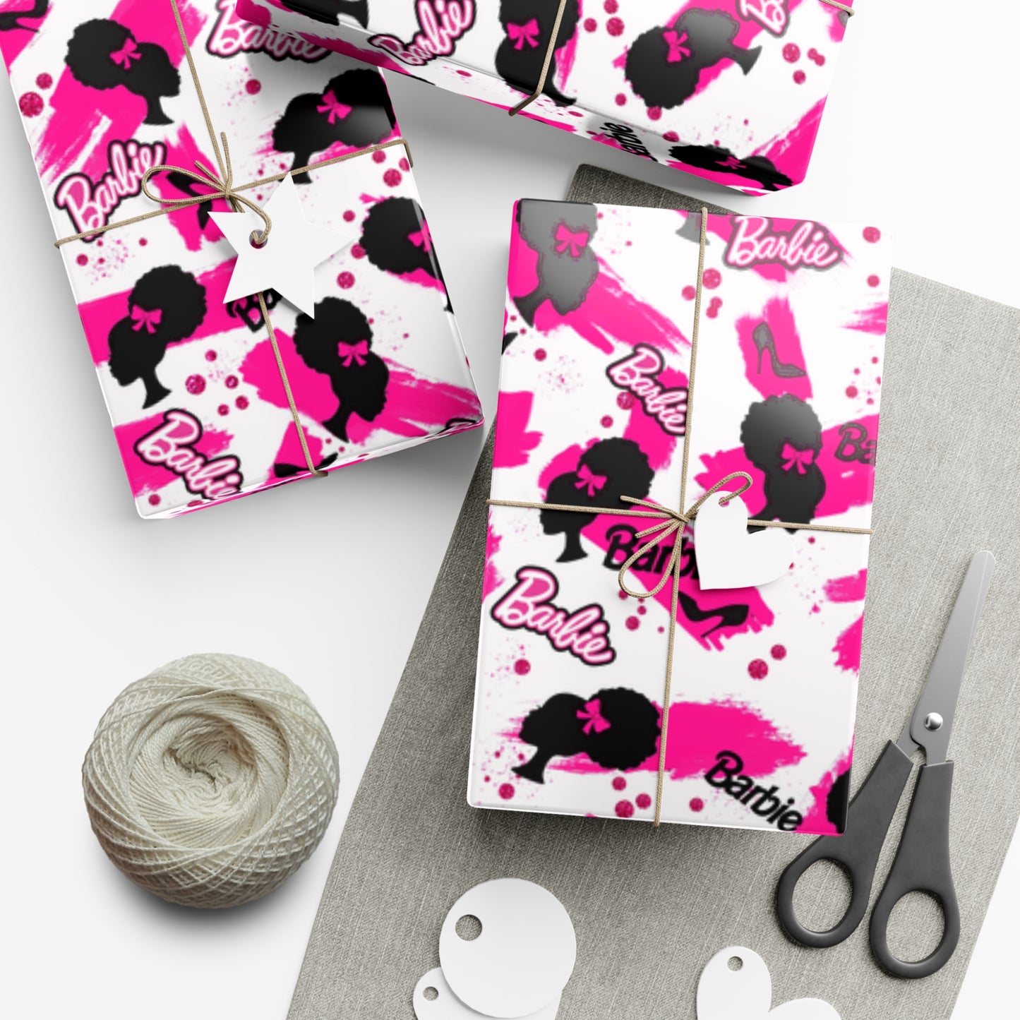 Black Barb Gift Wrap Papers