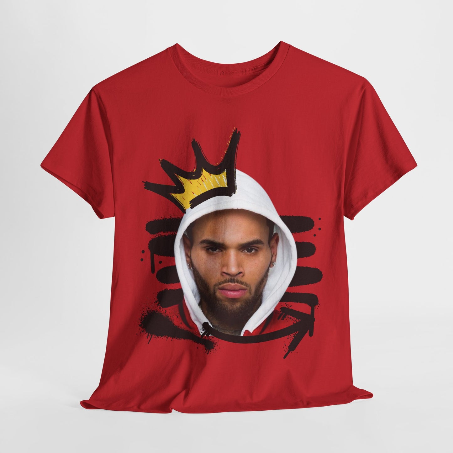 Chris Brown Street Art Vibe with Crown T-Shirt