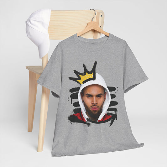 Chris Brown Street Art Vibe with Crown T-Shirt