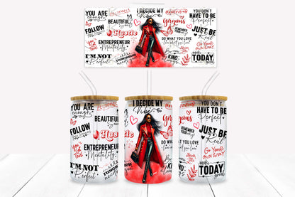 My Vibe 16oz UV DTF Wrap for Libbey Glass Can | Peel & Stick Cup Wrap | Waterproof & Scratch Resistant Tumbler Decal