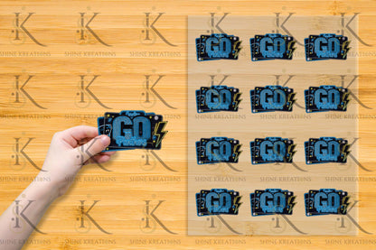 Neon “Go Team” NFL UV DTF Sticker – 4” Wide | All 32 Teams Available