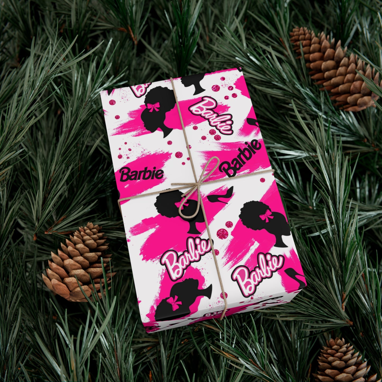 Black Barb Gift Wrap Papers