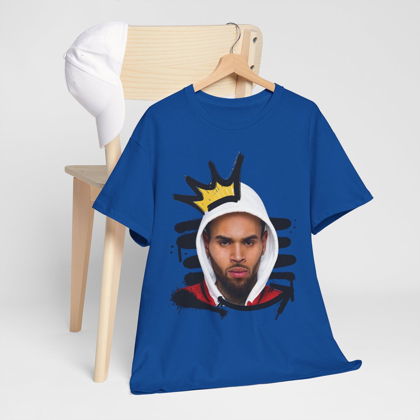 Chris Brown Street Art Vibe with Crown T-Shirt