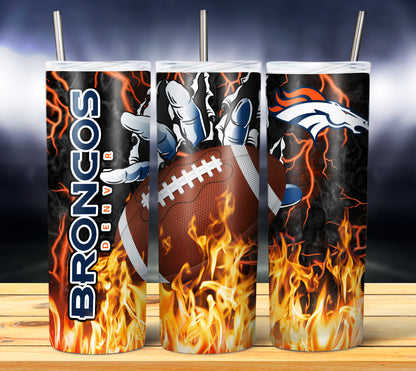 Football Fire Hand Tumbler Wrap