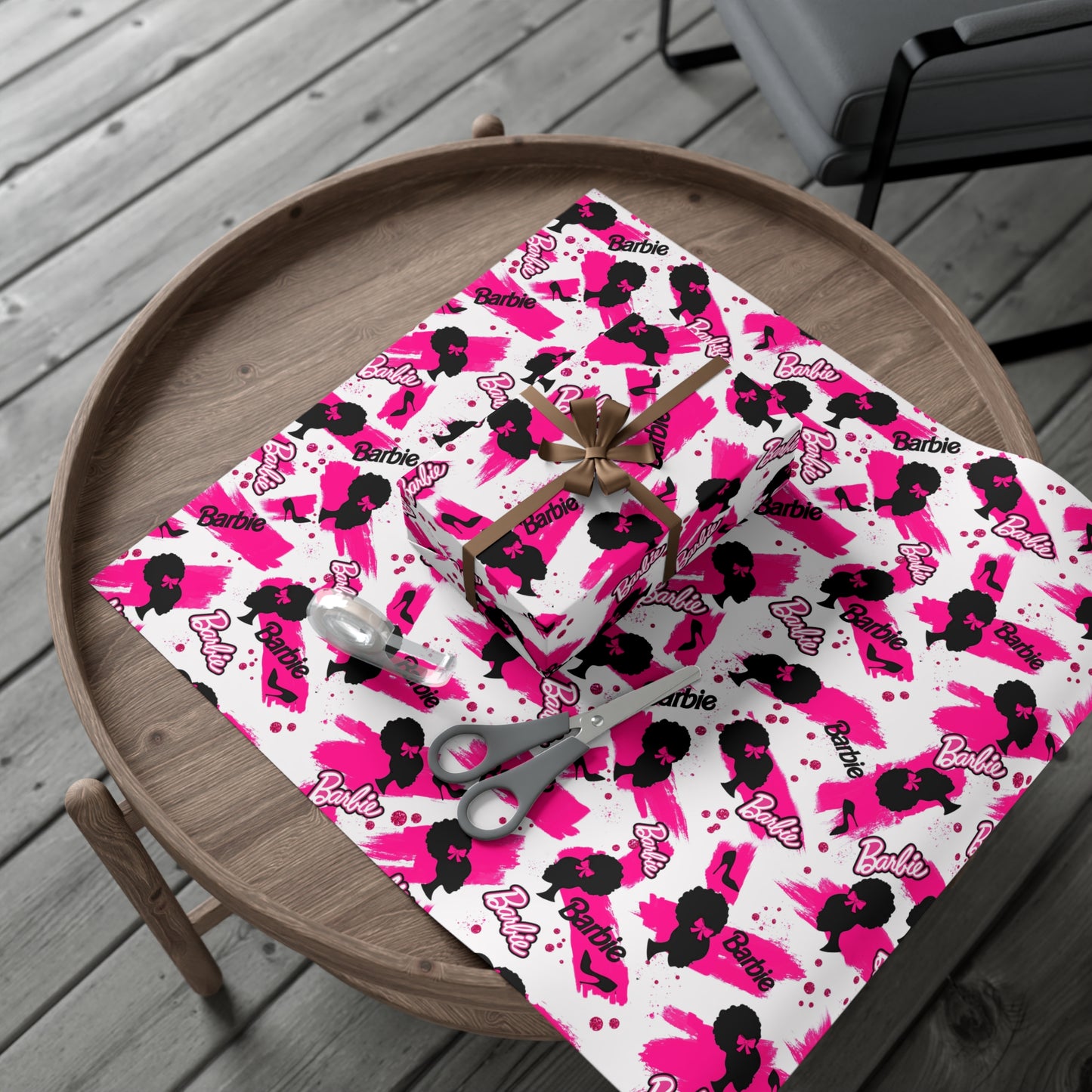 Black Barb Gift Wrap Papers