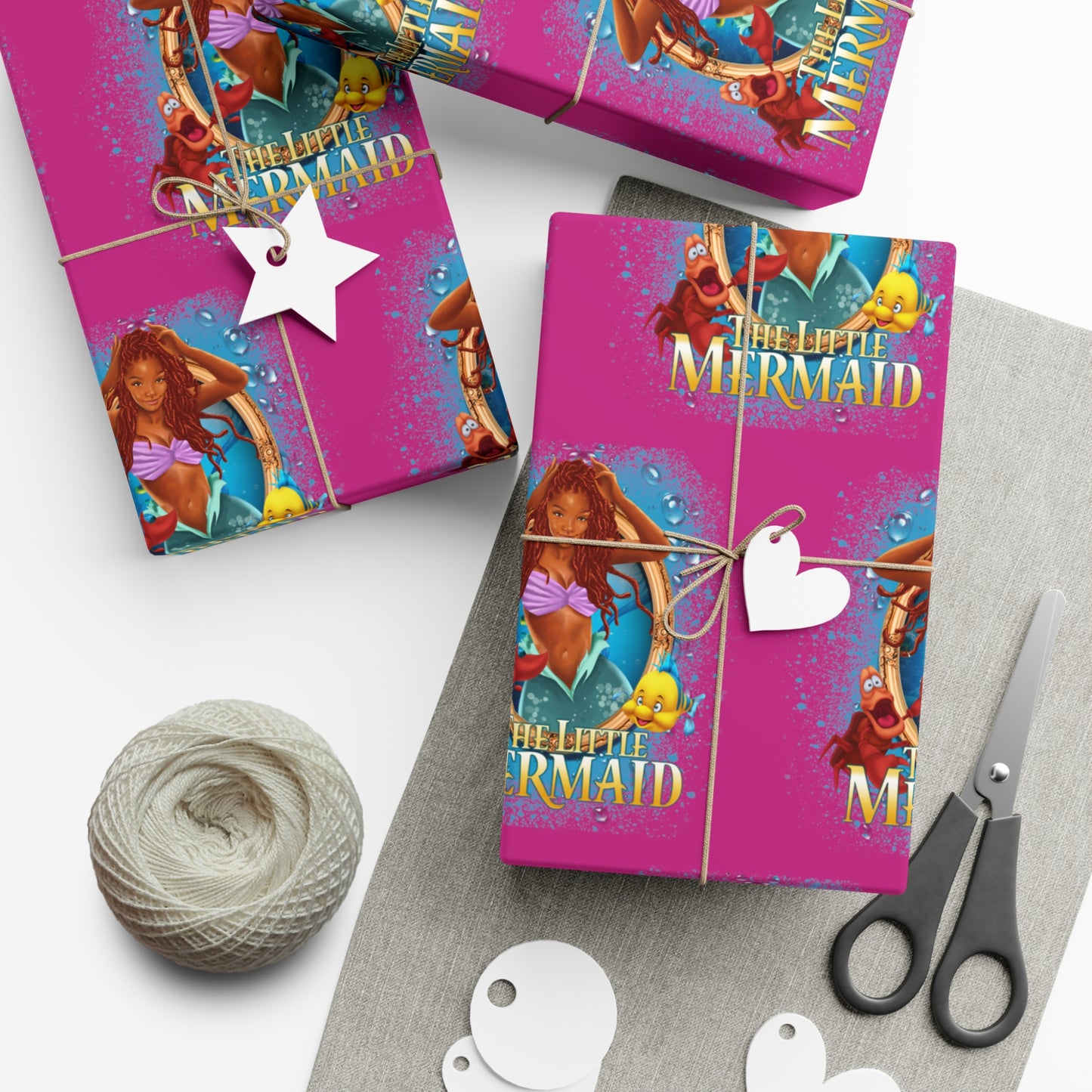The Little Mermaid Pink Gift Wrap Papers