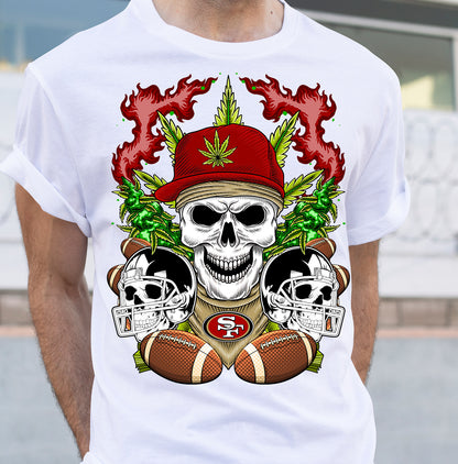 Football Cannabis Skull PNG