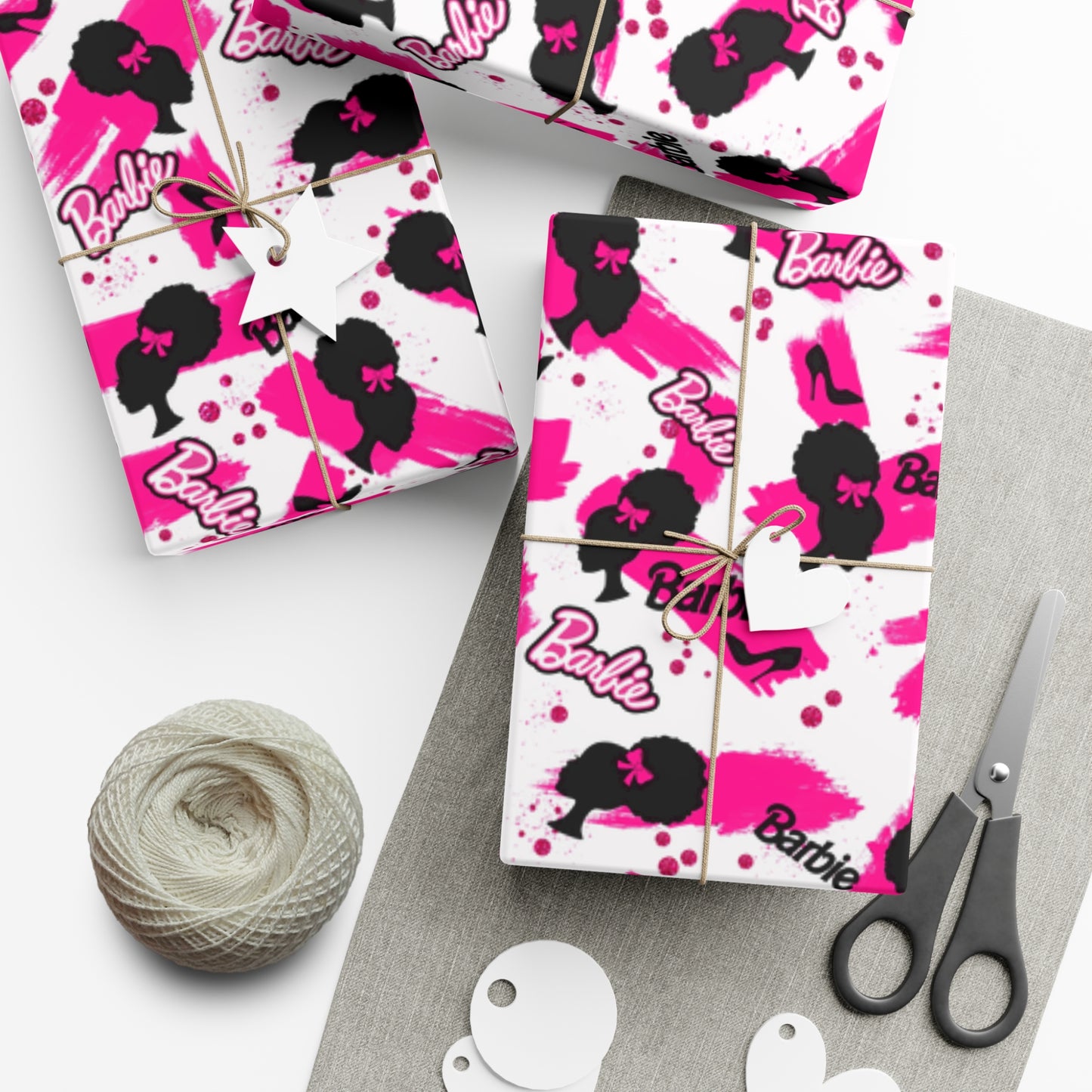 Black Barb Gift Wrap Papers
