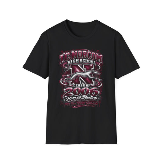 I.C. Norcom Class of 2006—20-Year Reunion Airbrush Design T-Shirt