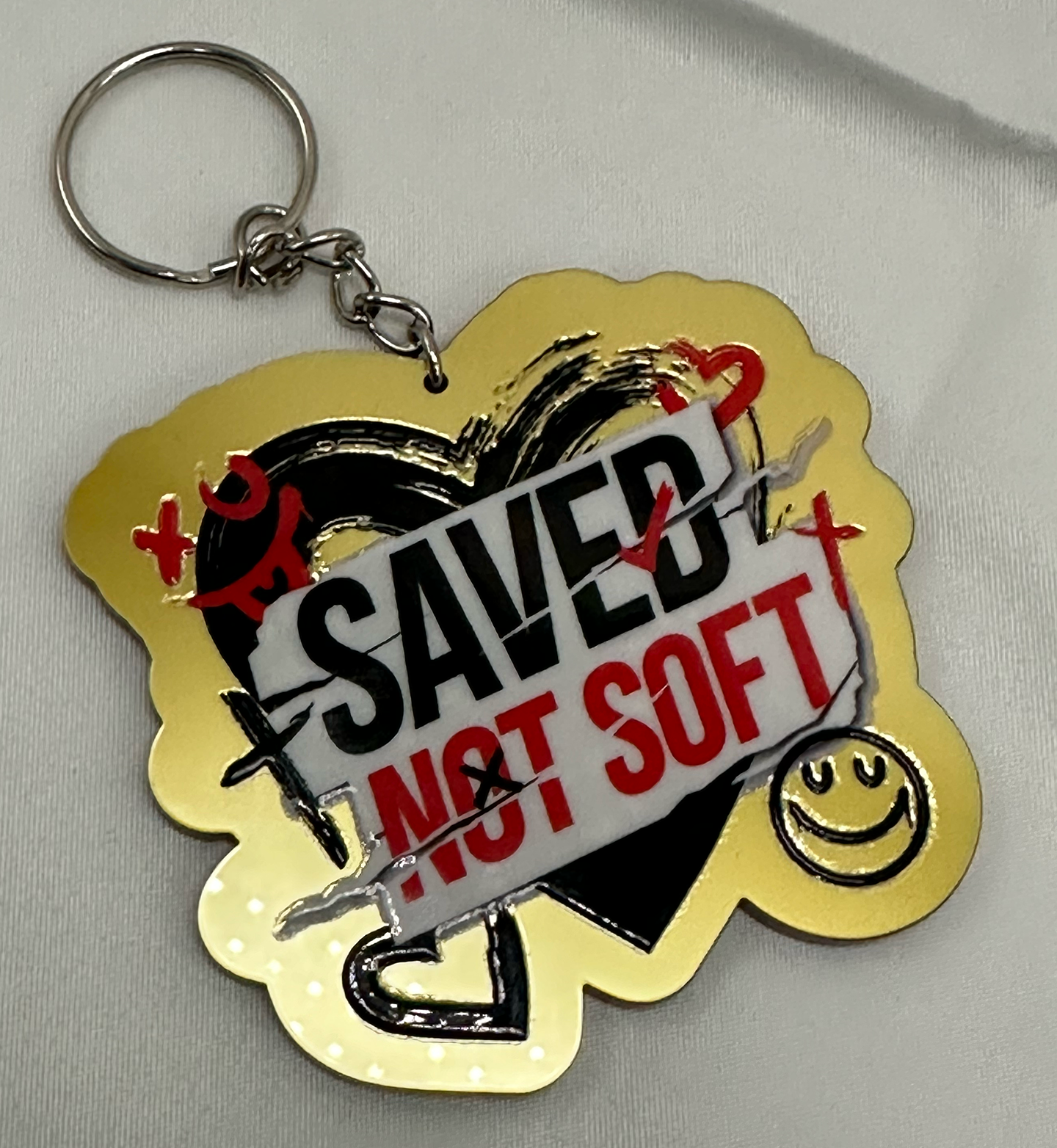 Saved Not Soft Keychain