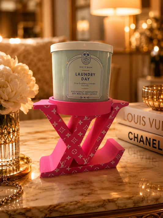 Luxury LV-Inspired Candle Holder | 3D Printed Custom Two-Color Home Décor