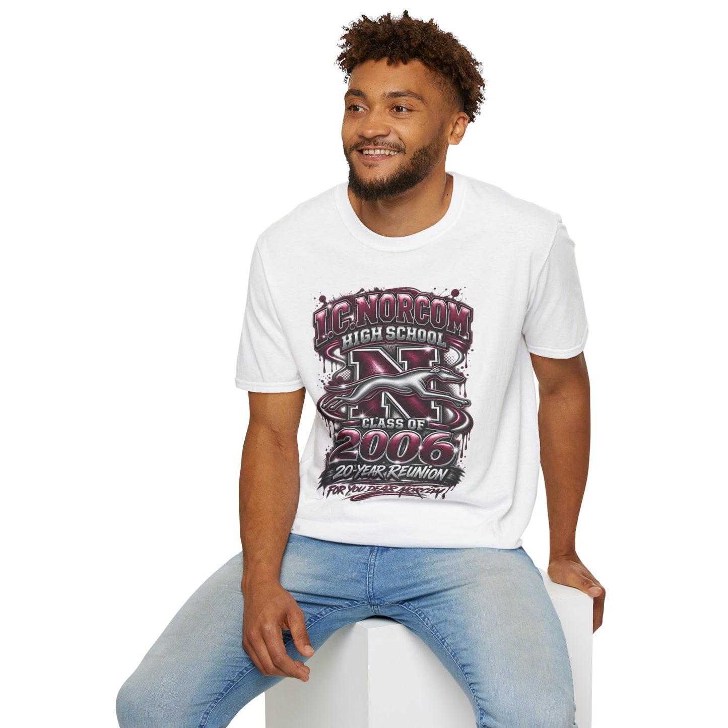 I.C. Norcom Class of 2006—20-Year Reunion Airbrush Design T-Shirt