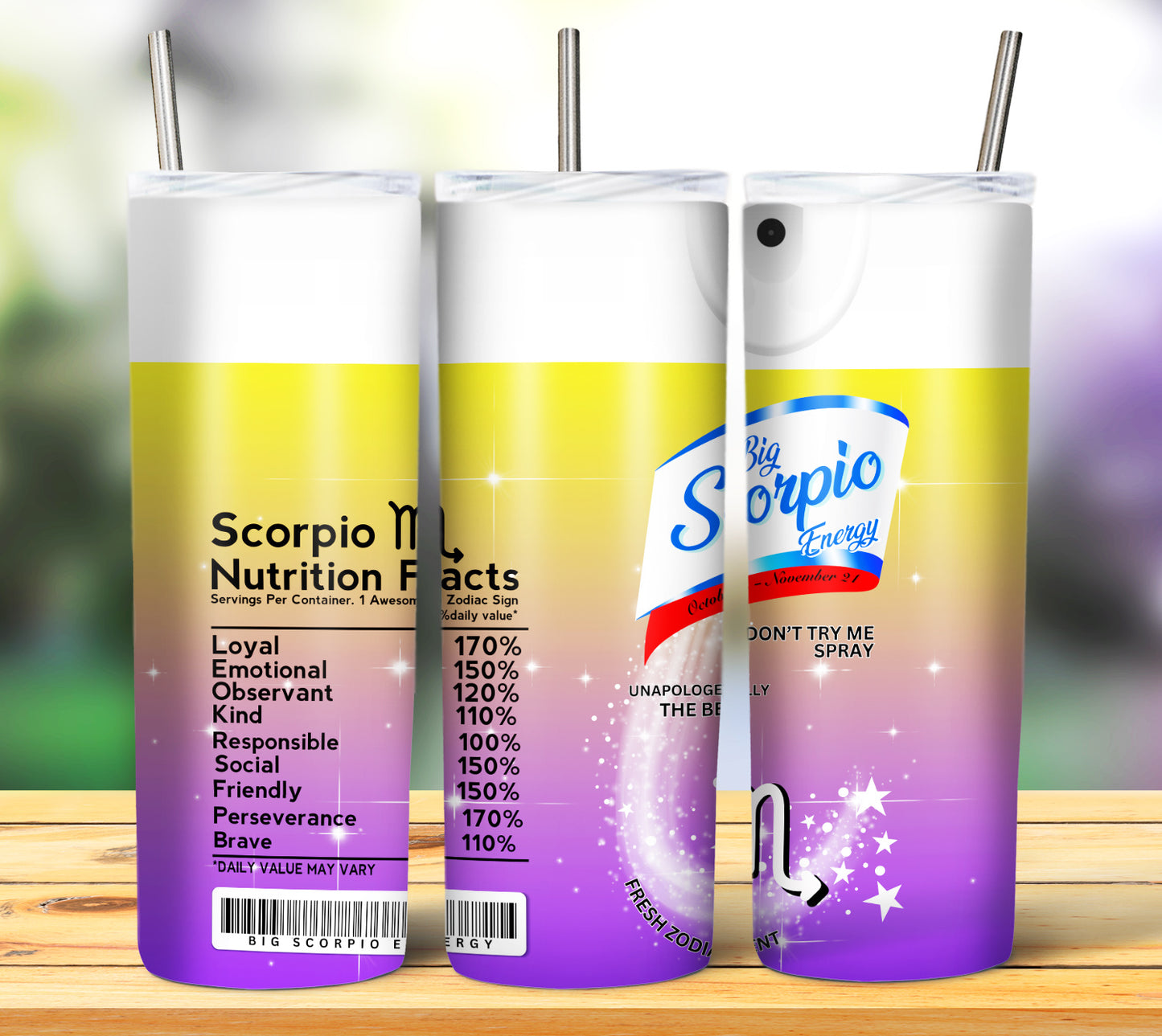 Zodiac Lysol Tumbler Wraps