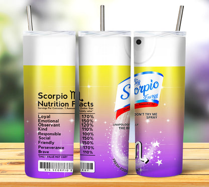 Zodiac Lysol Tumbler Wraps