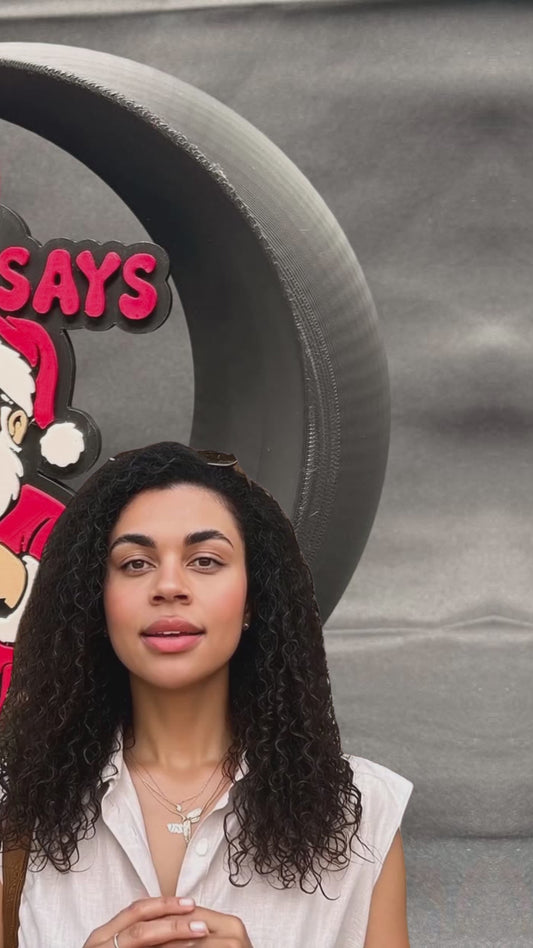 🎄 Santa “Six Seven” Christmas Ornament – Handmade 3D Printed Holiday Decor